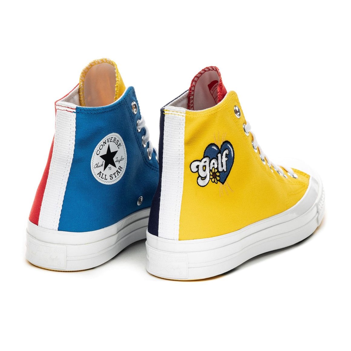 blue and yellow converse all stars