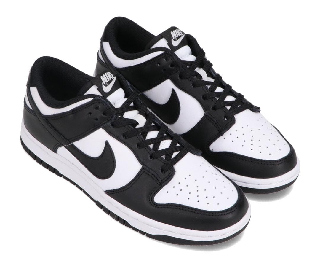 nike dunk black and white low