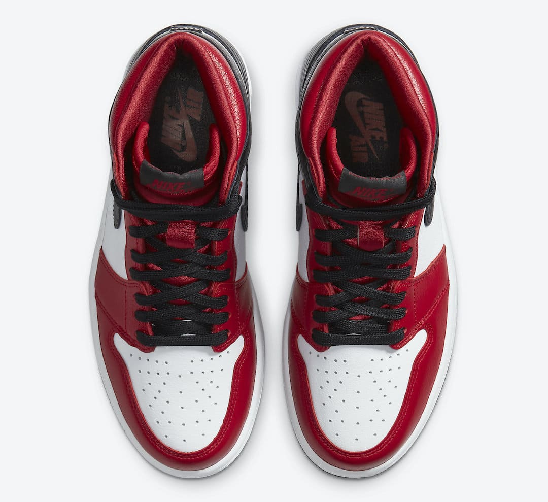 red satin jordan 1 womens