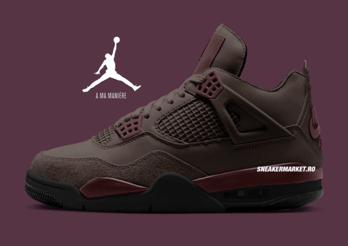 A Ma Maniere x Air Jordan 4 Dark Mocha IF3102-200 Mock-up