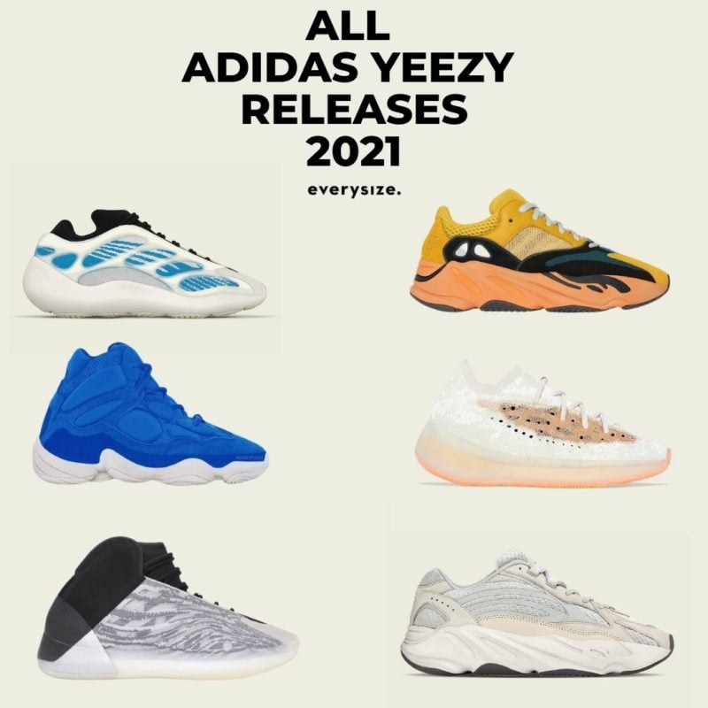 ALL ADIDAS YEEZY RELEASES 2021-