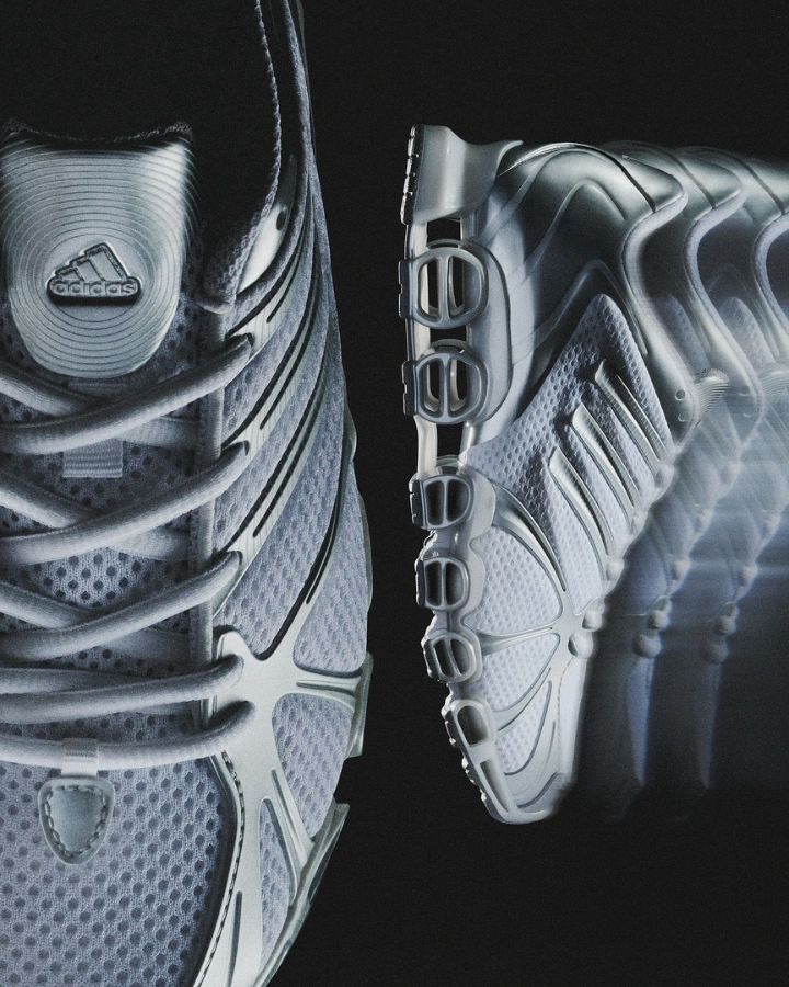 Adidas Mega Ghostride Grey JQ0555 Tongue Detail Lateral