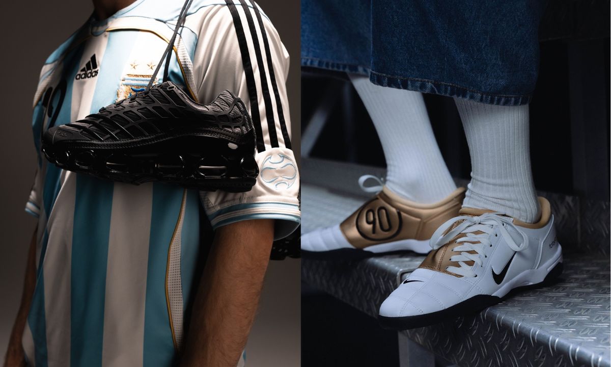 Adidas Megaride F50 HQ9343 Argentina Jersey Nike Total 90 SP Metallic Gold HJ9351-101 on Feet Titel