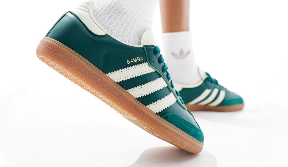 Adidas Samba OG W Collegiate Green IE0872 On Feet