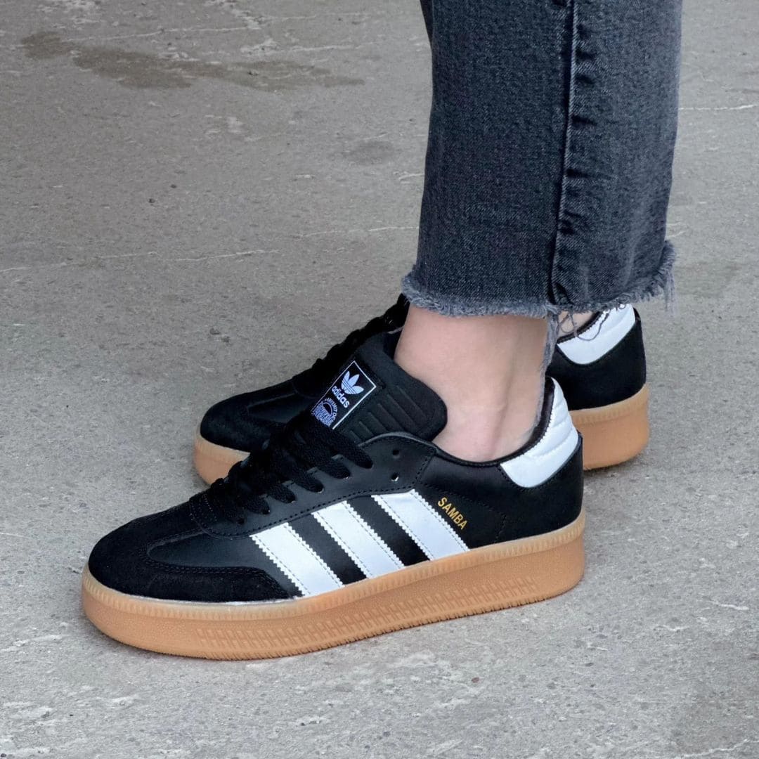 Adidas Samba XLG Black Gum IE1379 On Feet