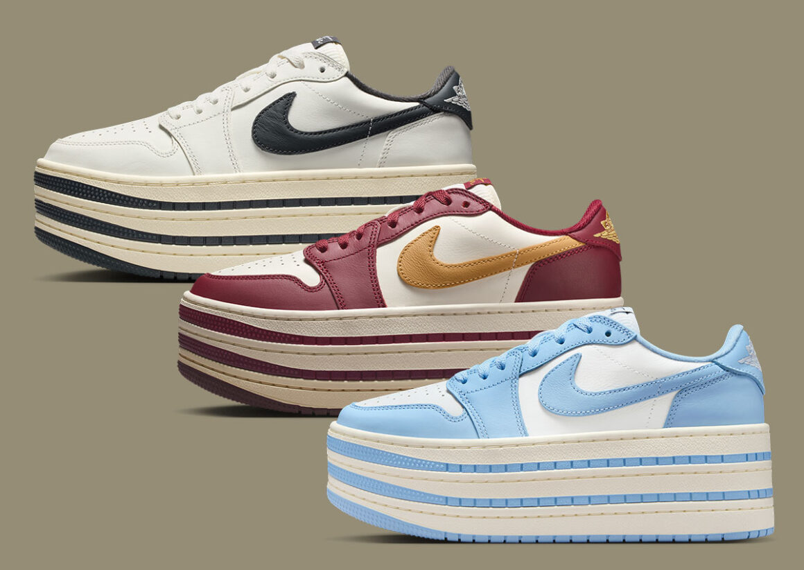 Air Jordan 1 „Triple Stack“ HV8288-402 HV8288-600 HV8288-100 Lateral