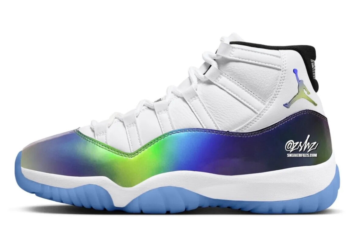 Air Jordan 11 Space Jam Galaxy IQ5700-900 Mock-up Lateral