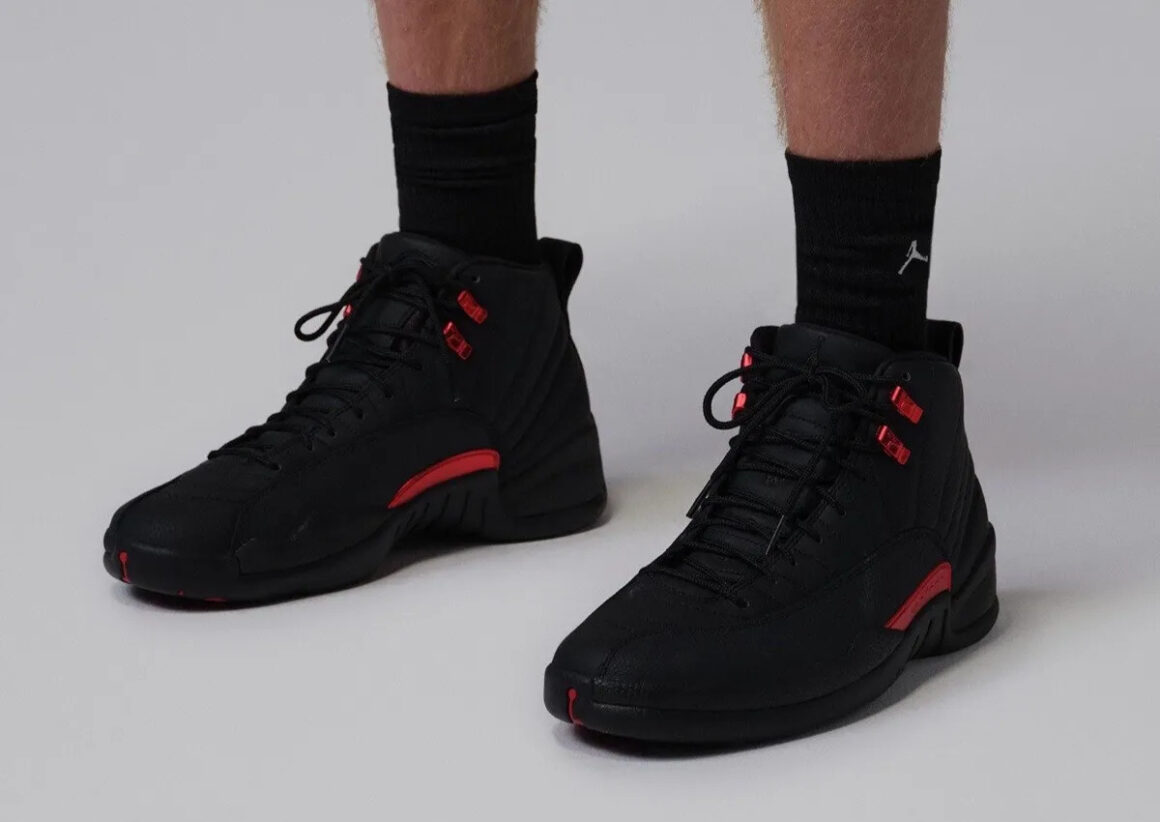 Air Jordan 12 Bloodline CT8013-001 on Feet
