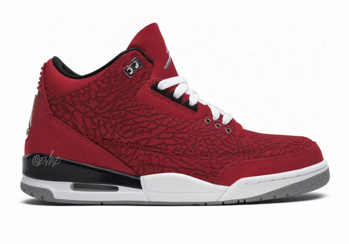 Air Jordan 3 Red Flip JA7983-636 Mock up