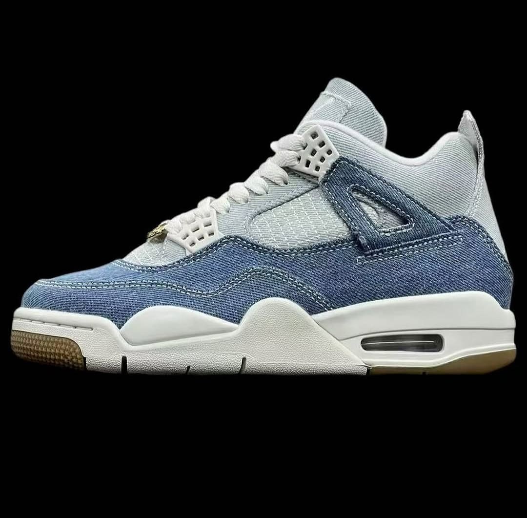 Air Jordan 4 Denim Worn Blue IB6716-100 Lateral