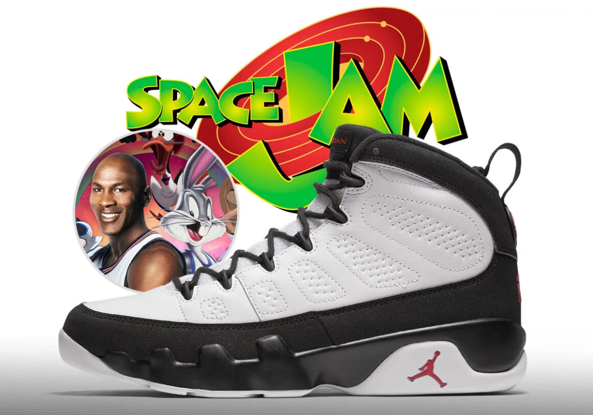 Air Jordan 9 OG Space Jam Lateral HV4794-106 Film Logo