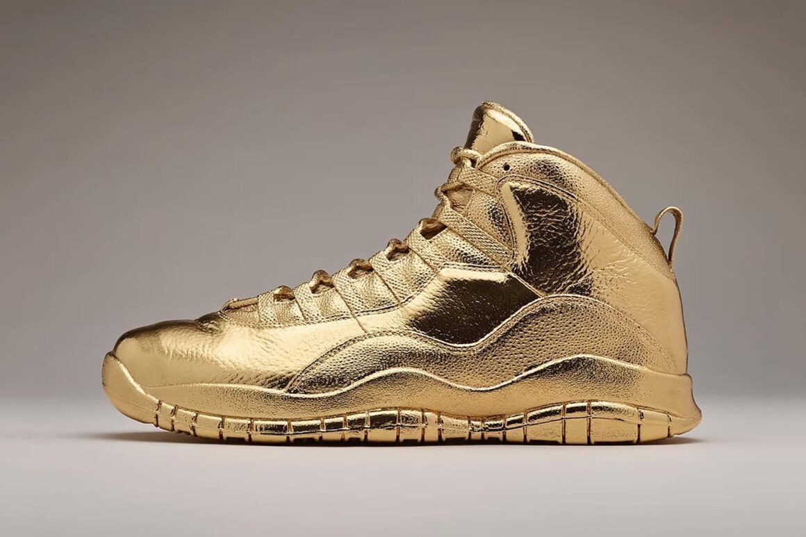 Drake Air Jordan 10 OVO Gold Lateral