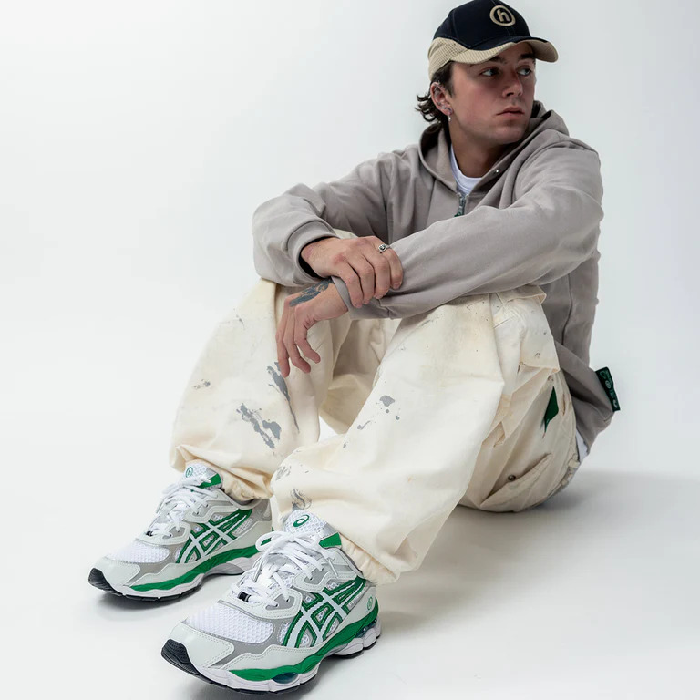 Hidden NY x Asics Gel-NYC White Jolly Green Outfit 1201B001-100