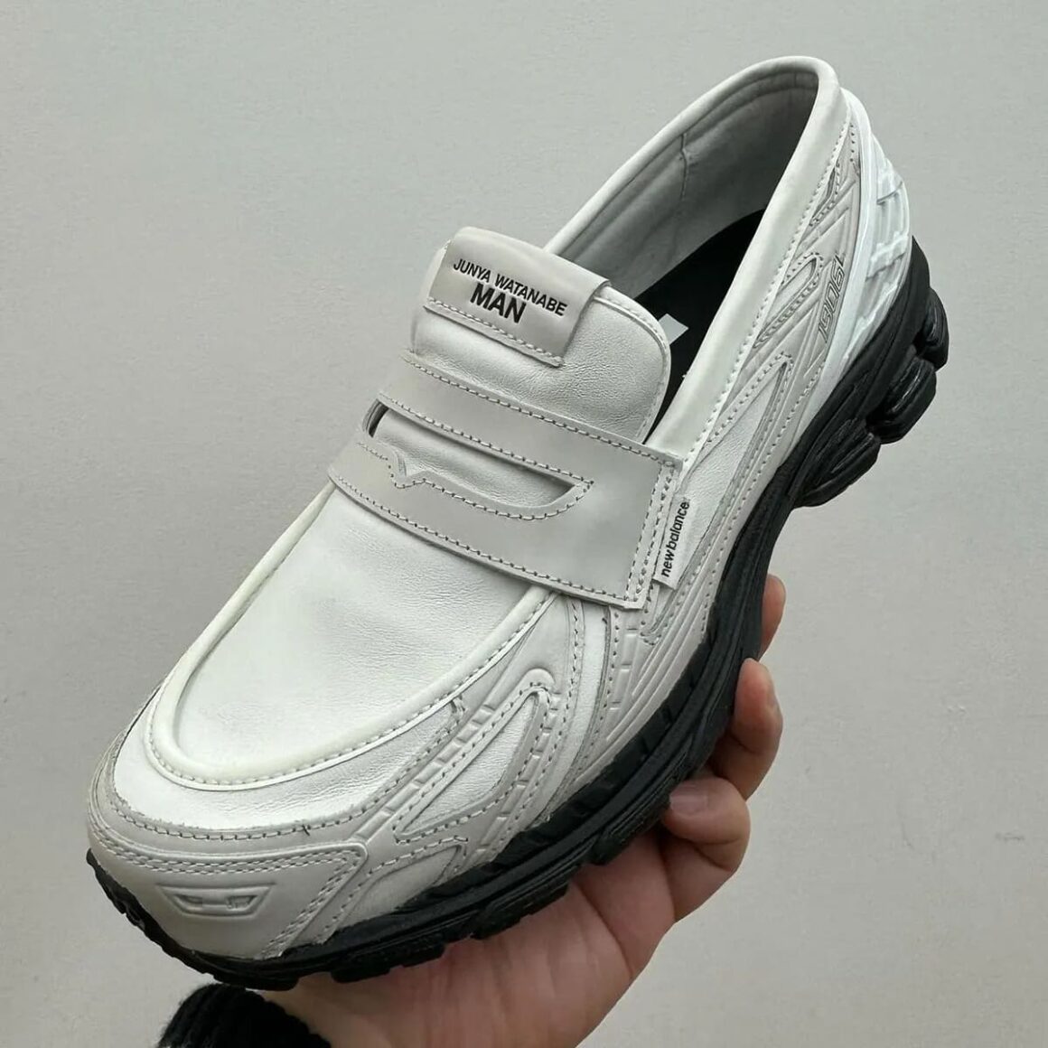 Junya Watanabe x New Balance 1906L Loafer White in Hands