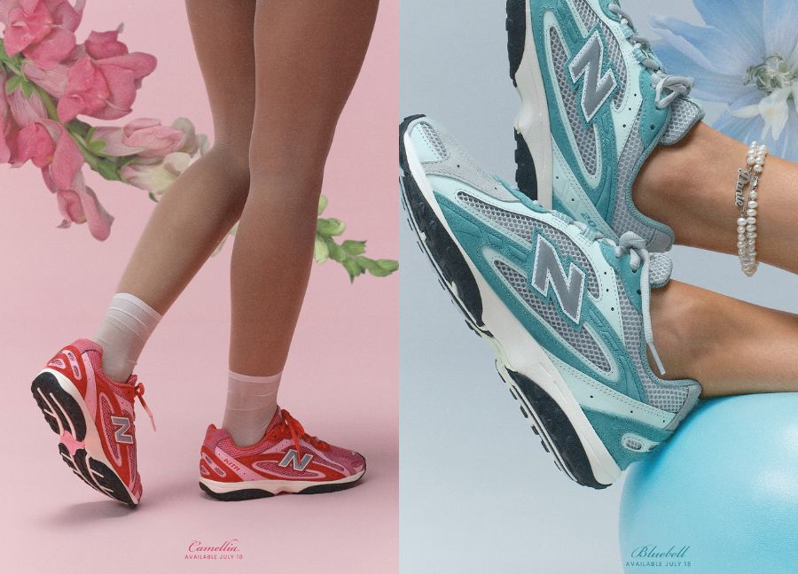 Kith x New Balance 204L Camellia Bluebell On Feet Editorial