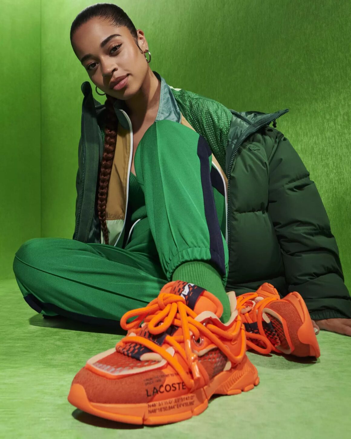 Lacoste L003 Active Runway Orange On Feet