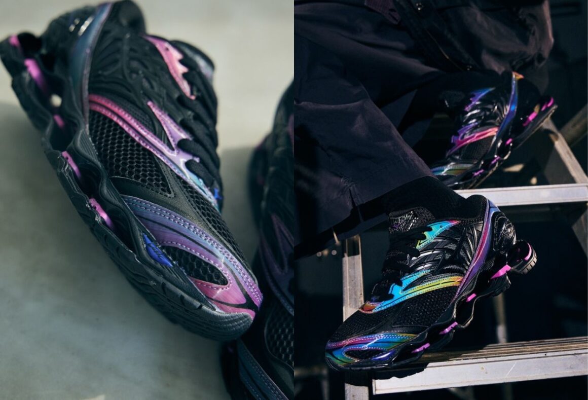 Mizuno Midnight Velocity Pack Wave Prophecy LS D1GA260401 Toebox Lateral on Feet