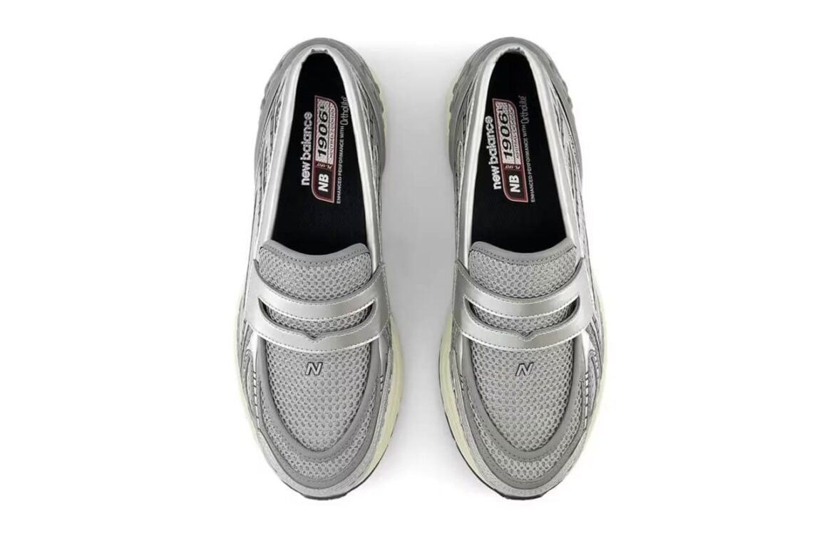 New Balance Members Club T-Shirt Metallic Silver Toebox