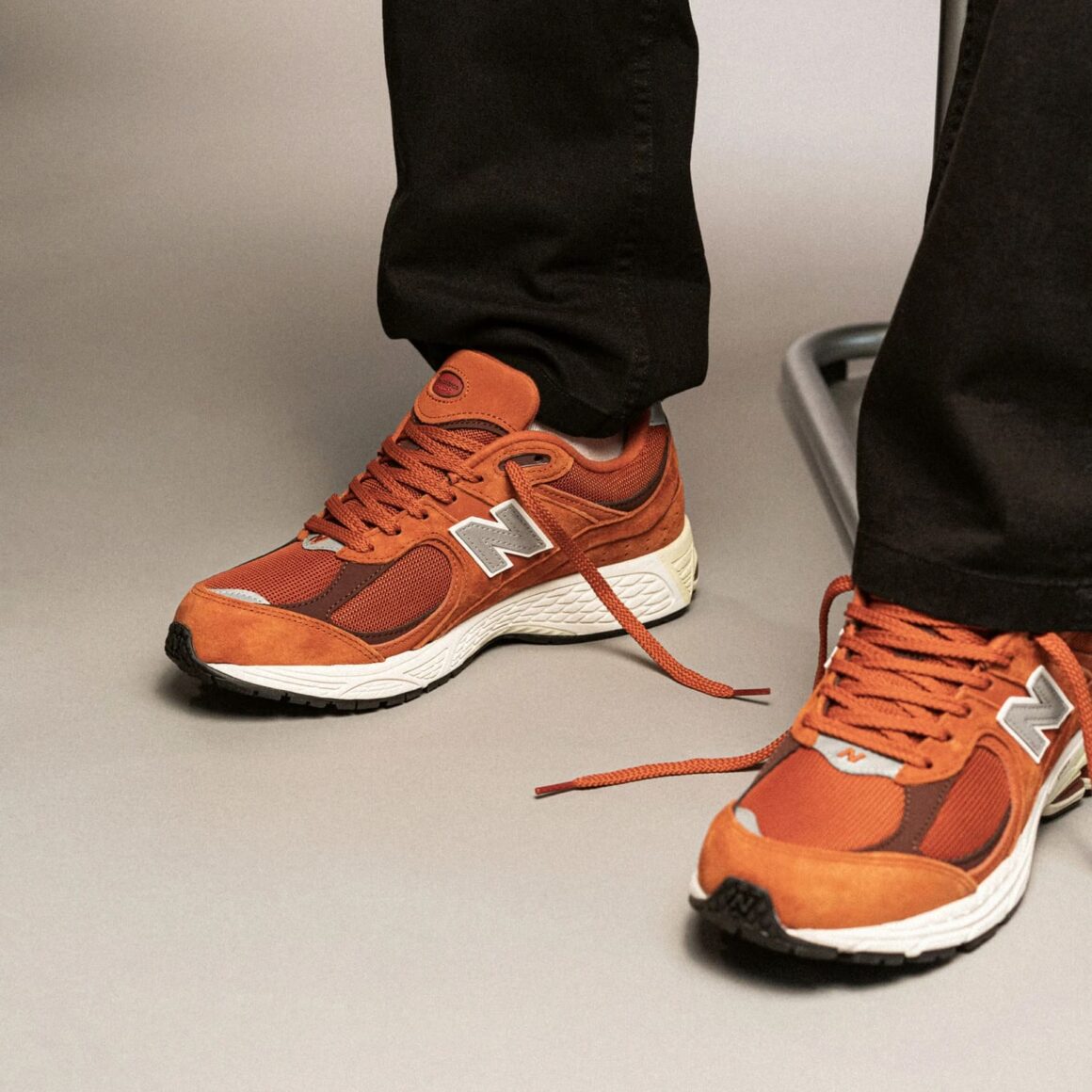 New Balance 2002R M2002RCB Orange on Feet