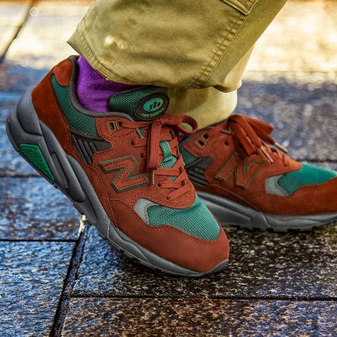 New Balance 580 Beef and Broccoli MT580RTB On Feet