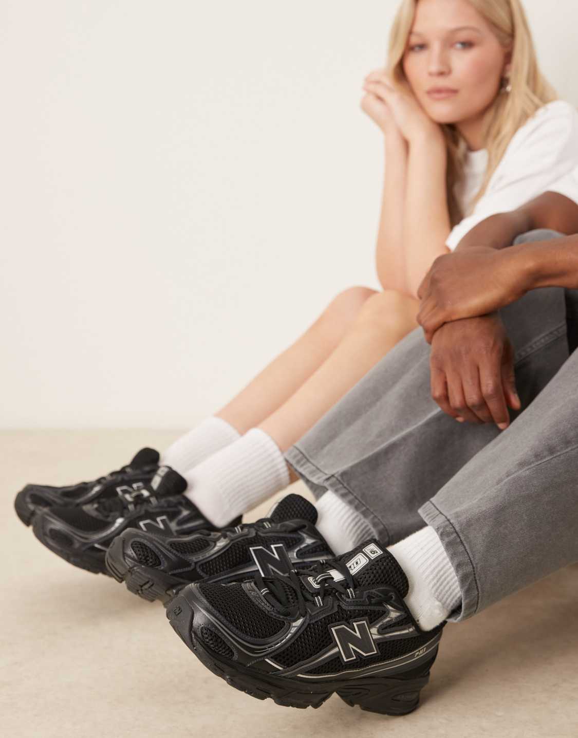 New Balance 740 Black U740BM2 on Feet