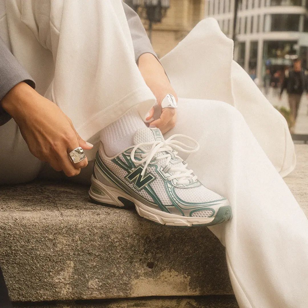 New Balance 740 White Marsh Green U740GR2 On Feet