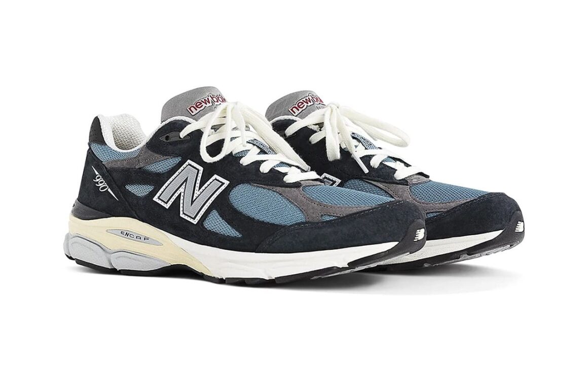 New Balance 990v3 Navy Castlerock M990TE3 Full Shoes