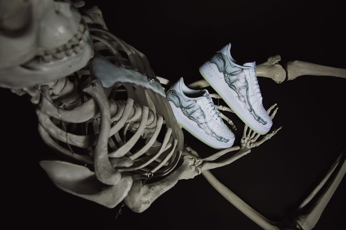 Nike Air Force 1 07 Skeleton QS BQ7541-100 On Feet