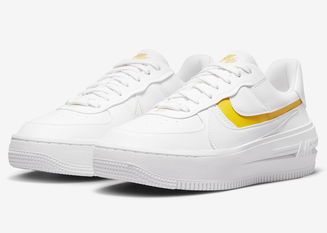 Nike Air Force 1 AF1 PLT.AF.ORM DJ9946-102 Yellow Ochre Full Shoe