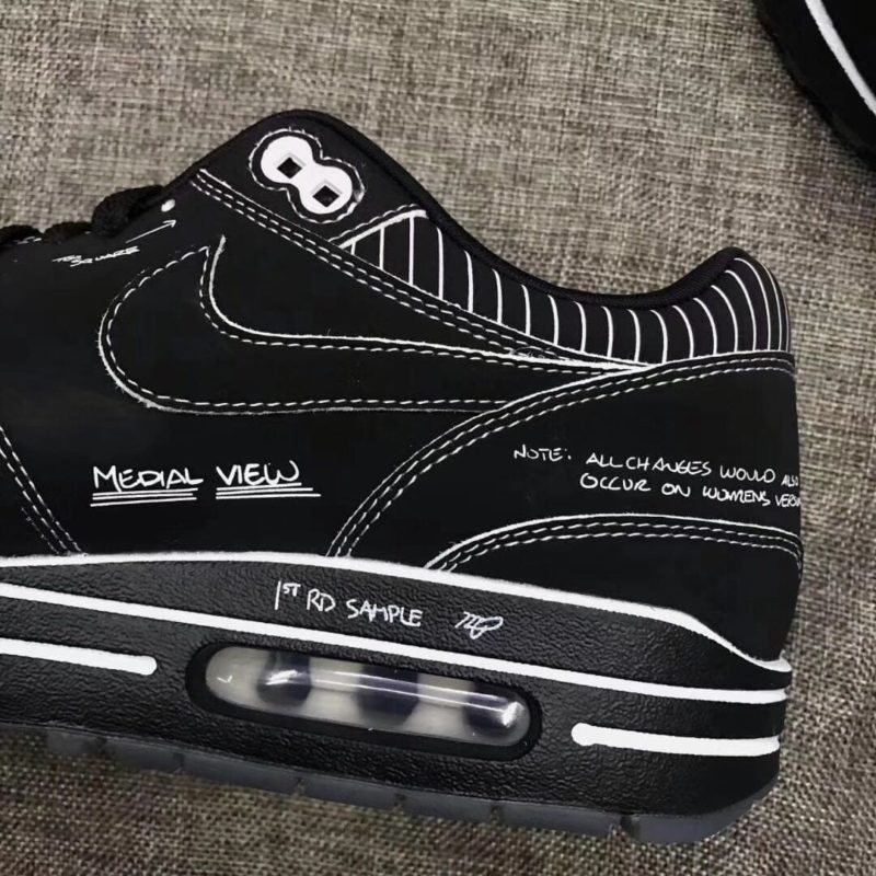 Nike Air Max 1 Schematic not for Resale Black