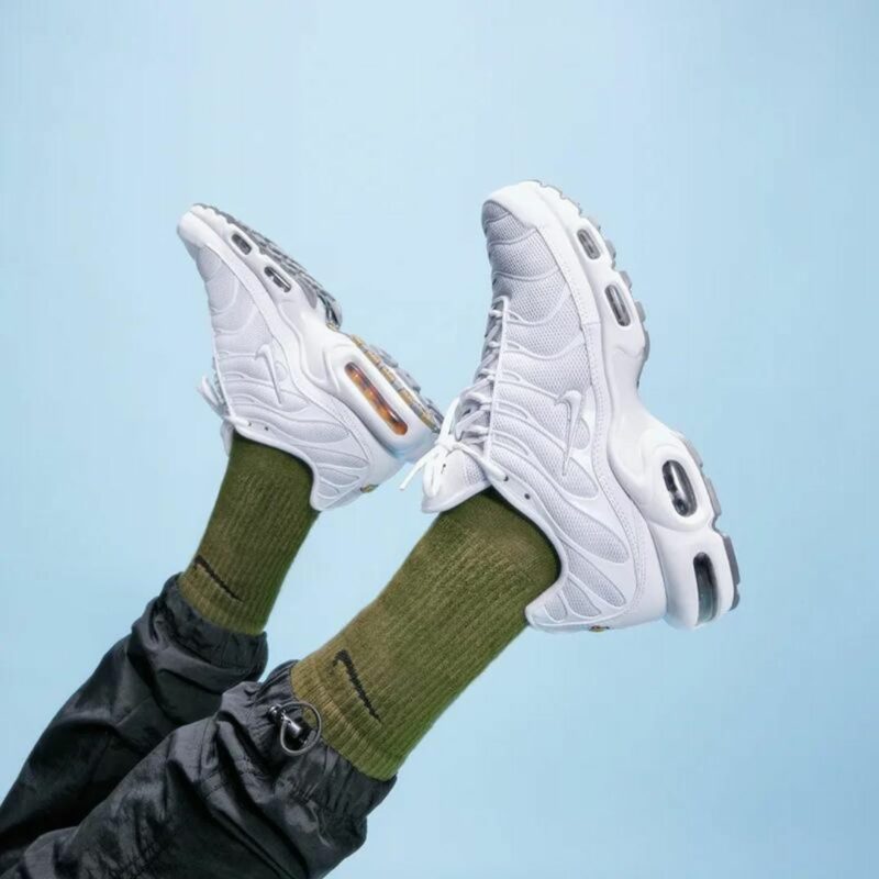 Nike Air Max Plus All White DM2362-100 On Feet Titel
