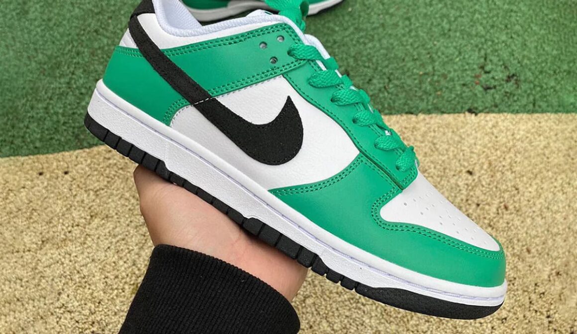 Nike Dunk Low FN3612-300 Celtics Heineken in Hand