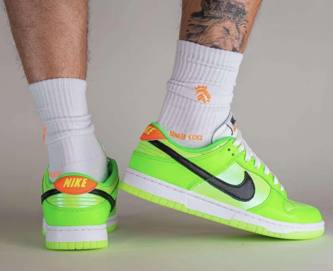 Nike Dunk Low Glow in the Dark FJ4610-702 On Feet