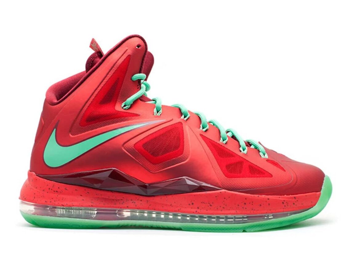 Nike Lebron 10 Christmas 541100-600 Lateral