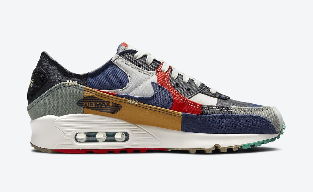 Nike Wmns Air Max 90 Scrap QS DJ4878-400 Leftside