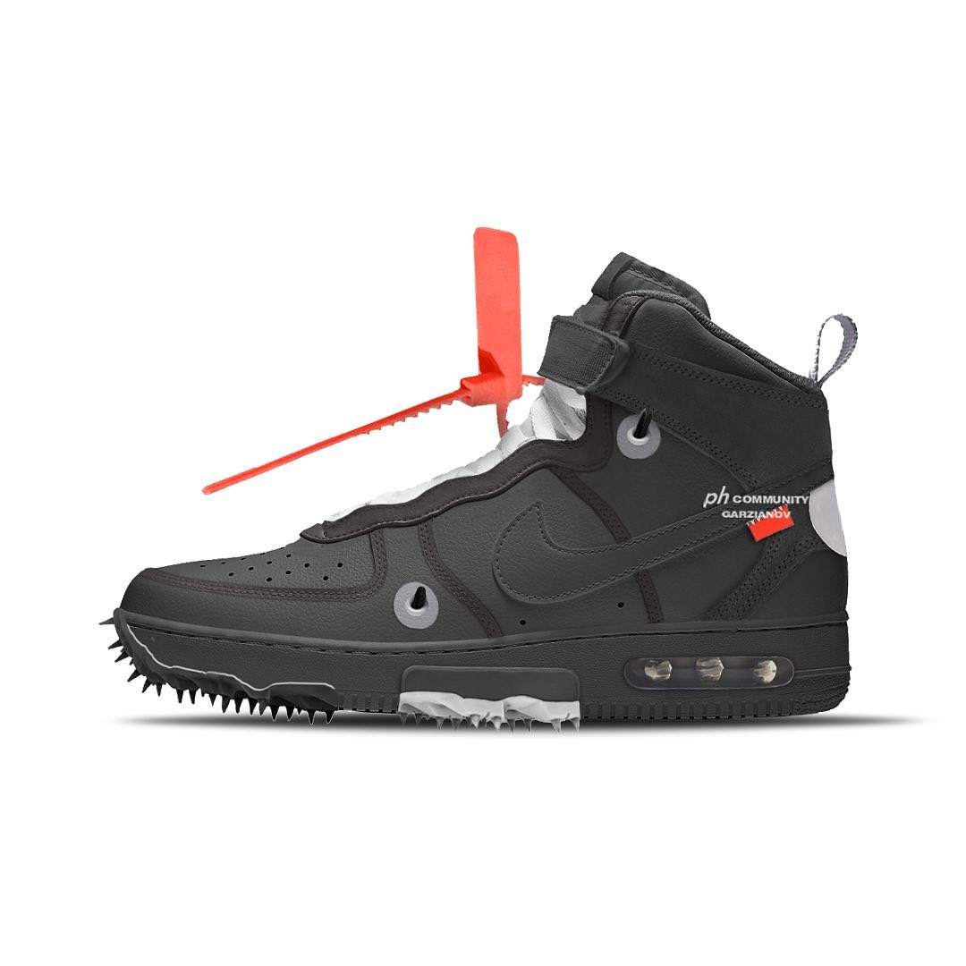 Off-White x Nike Air Force 1 2002 Black Leak