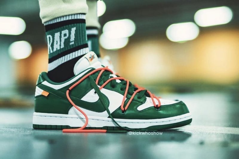 Off-White x Nike-Dunk Low Pine Green CT0856-100
