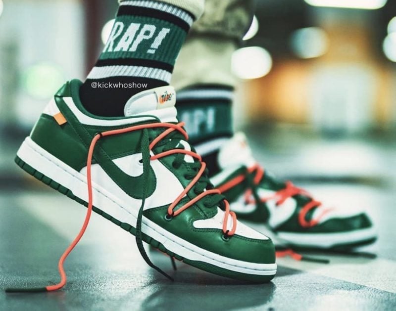 Off-White x Nike-Dunk Low Pine Green CT0856-100