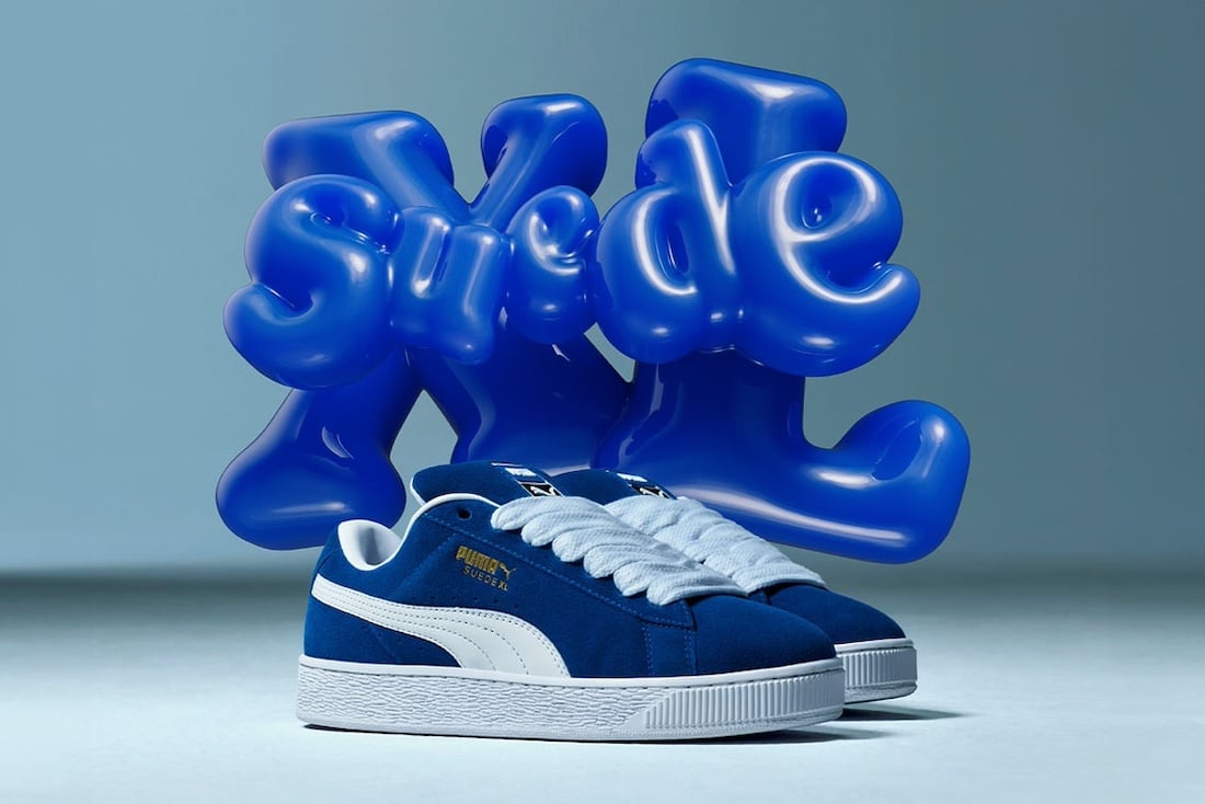 Puma Suede XL blau 395205-01 Full Shoes Logo