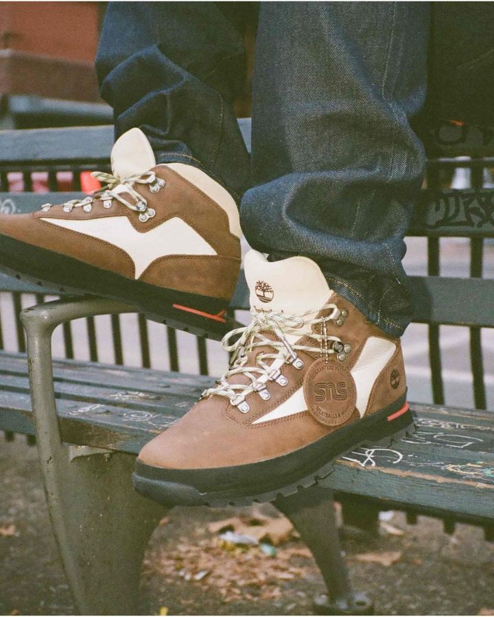 SNS x Timberland Euro Hiker Meatballs and Mash TB0A6F4DW01 on Feet