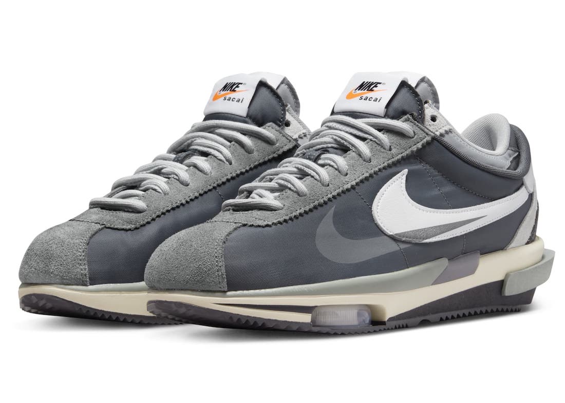 Sacai x Nike Cortez 4.0 Grey DQ0581-001 Full Look