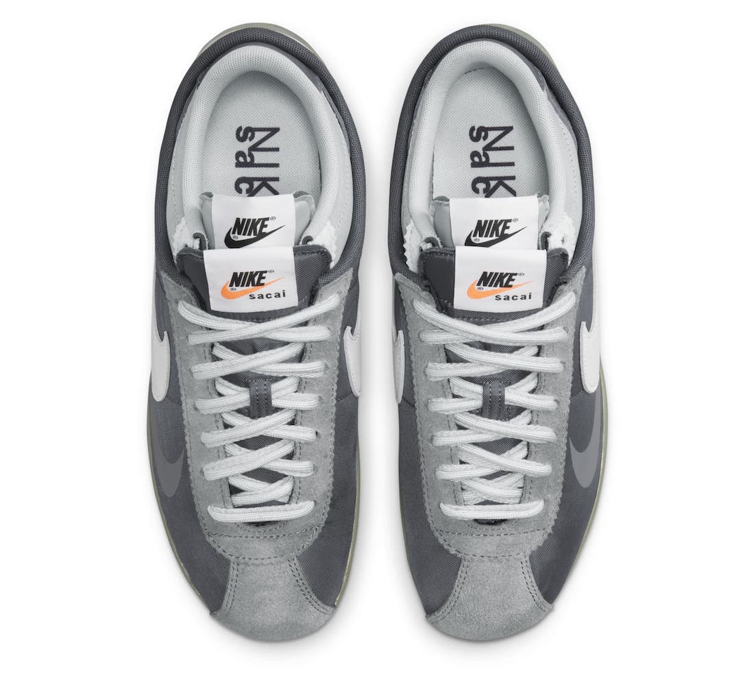 Sacai x Nike Cortez 4.0 Grey DQ0581-001 Toebox