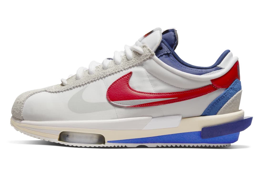 Sacai x Nike Cortez 4.0 OG DQ0581-100 Lateral