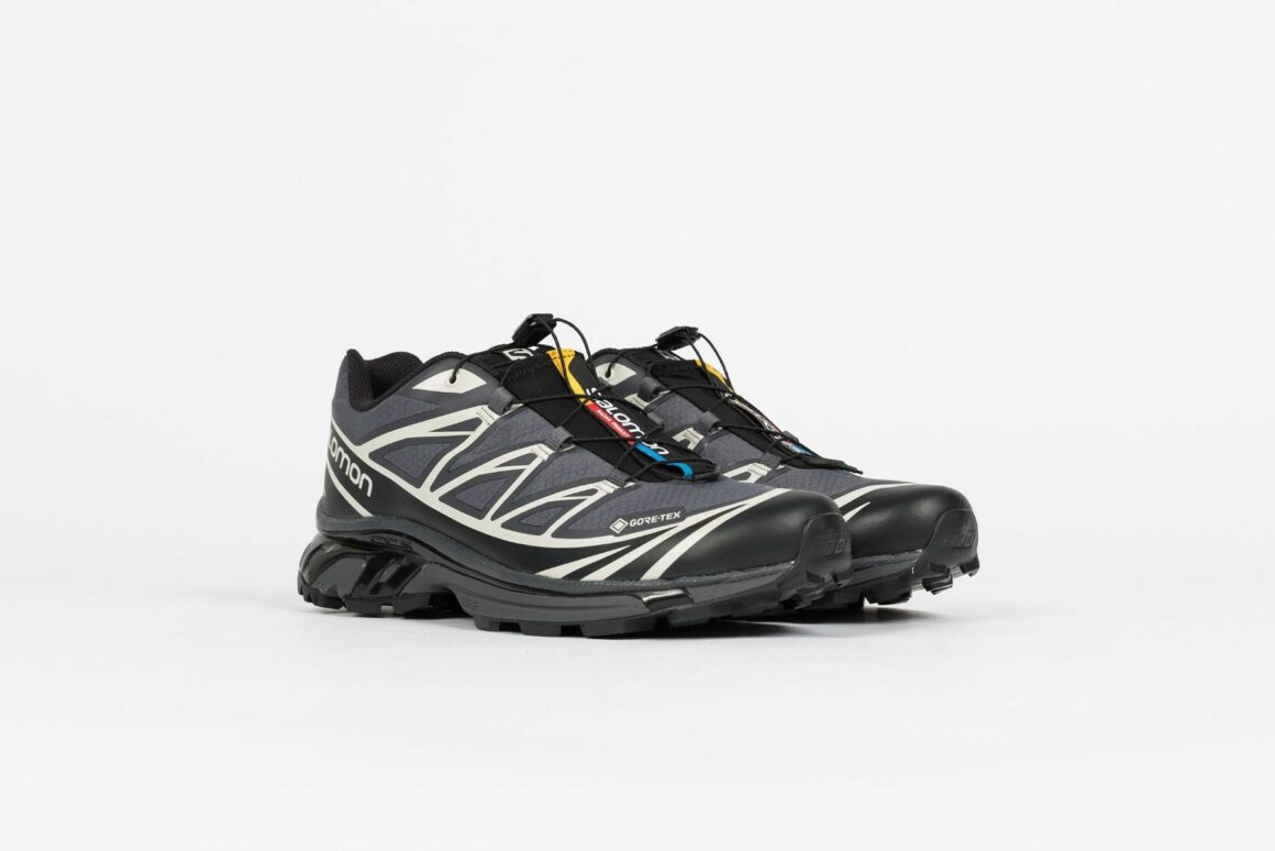 Salomon XT-6 Gore-Tex Black Ebony Lunar Rock Lateral