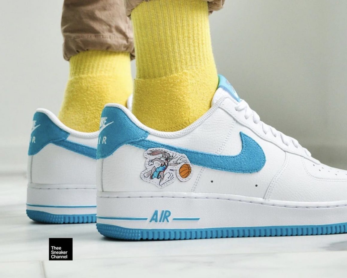 Space Jam x Nike Air Force 1 Low Hare On Feet Right side