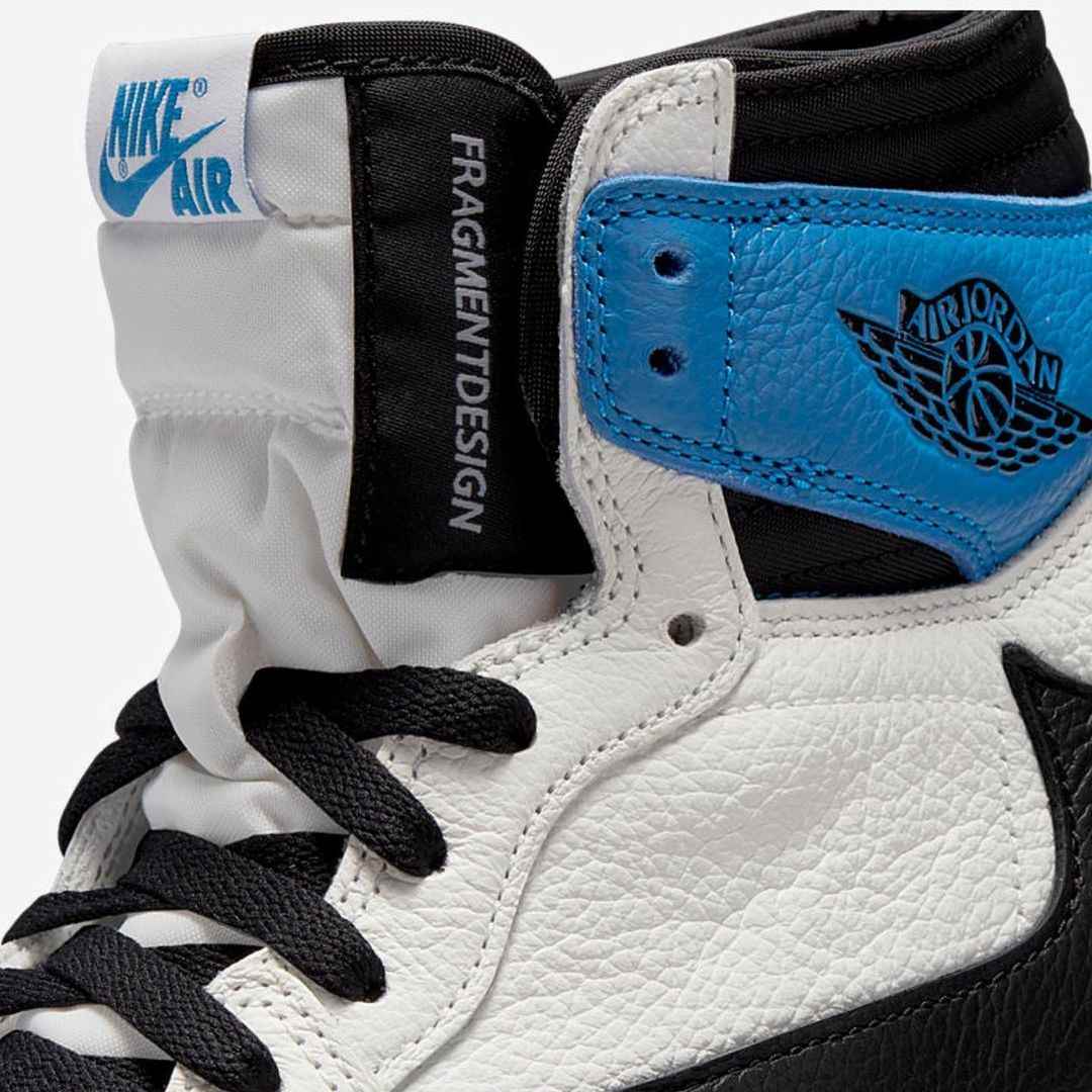 Travis Scott Fragment Air Jordan 1 Military Blue DH3227-105 Release Date 2021 July Front Detail