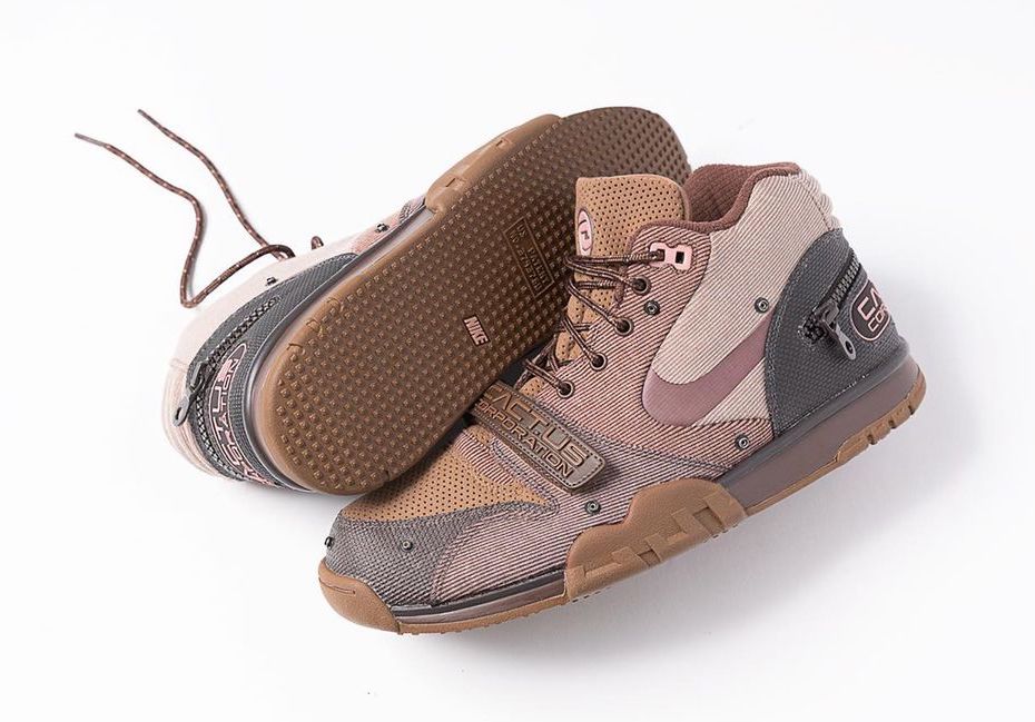 Travis Scott x Nike Air Trainer 1 Mid Brown DR7515-200 Full Look