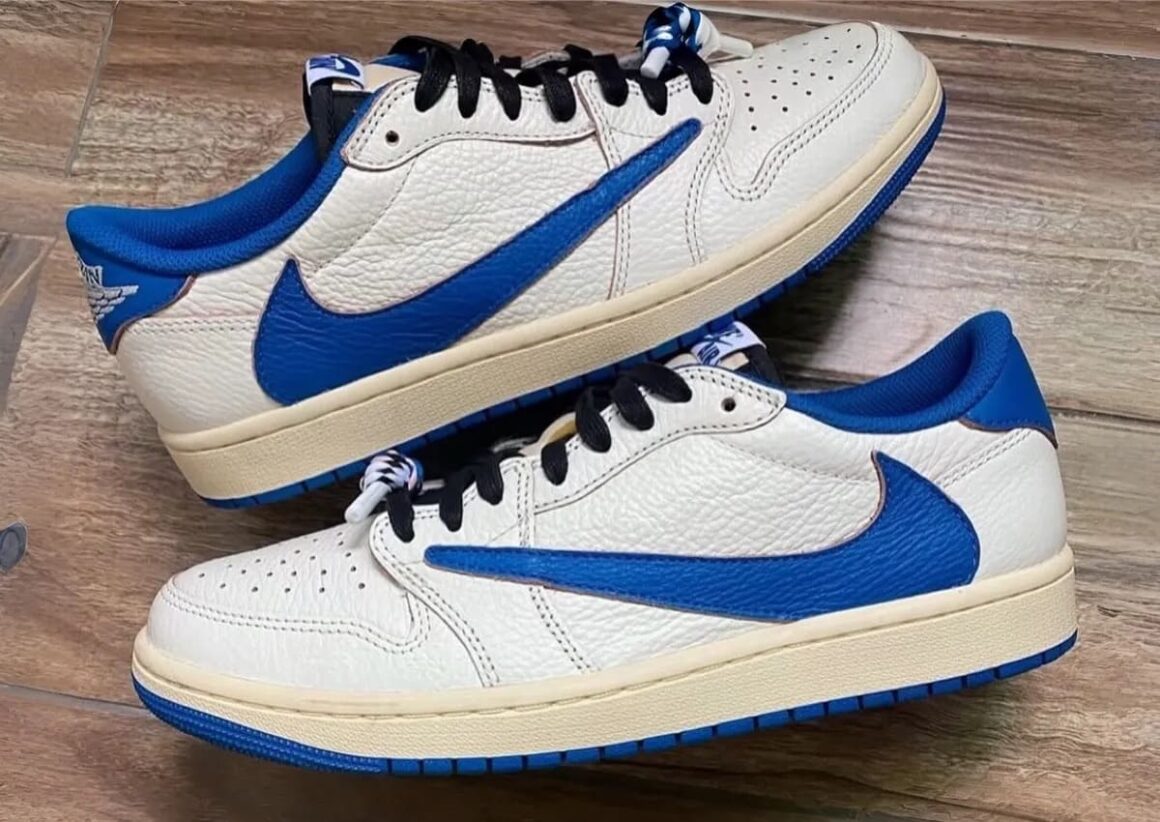 Travis Scott x fragment x Air Jordan 1 Low OG DM7866-104 Lateral Laces
