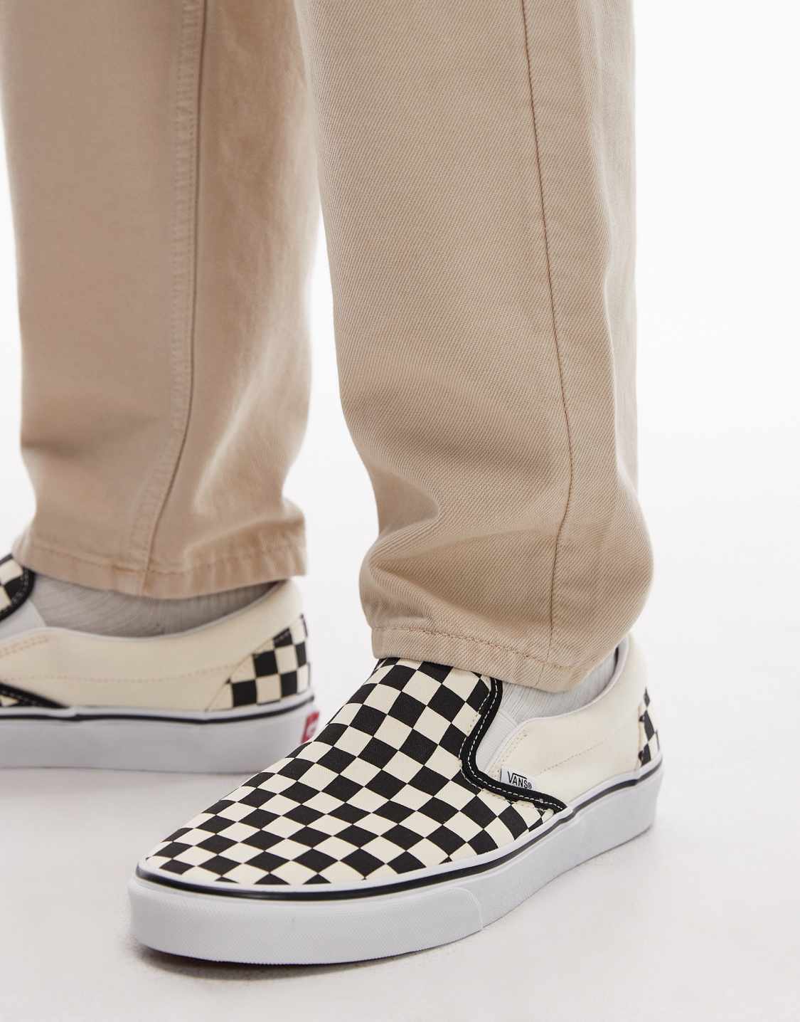 Vans Slip on VN000EYEBWW Checkerboard On Feet