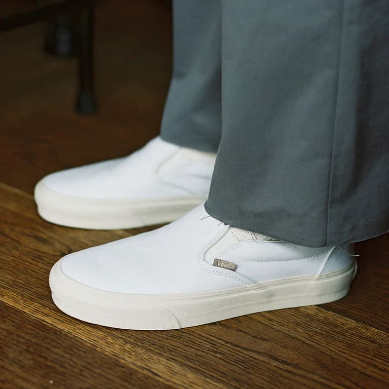 Vans Vault x JJJJound Classic Slip-On VN0A3QXYW001 On Feet